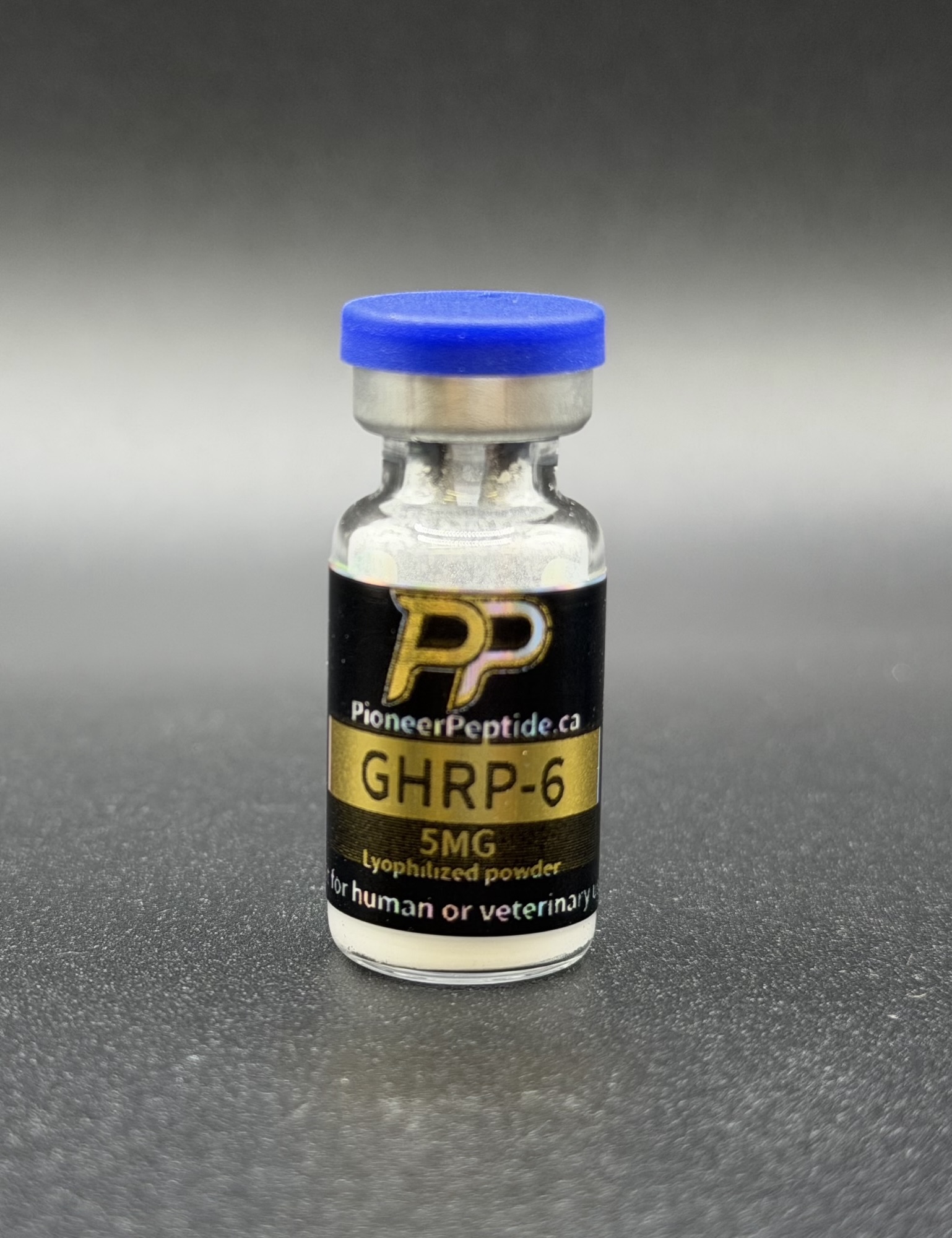 Premium GHRP-6 Acetate 5mg Research Peptide Vial - High Purity Lyophilized Powder